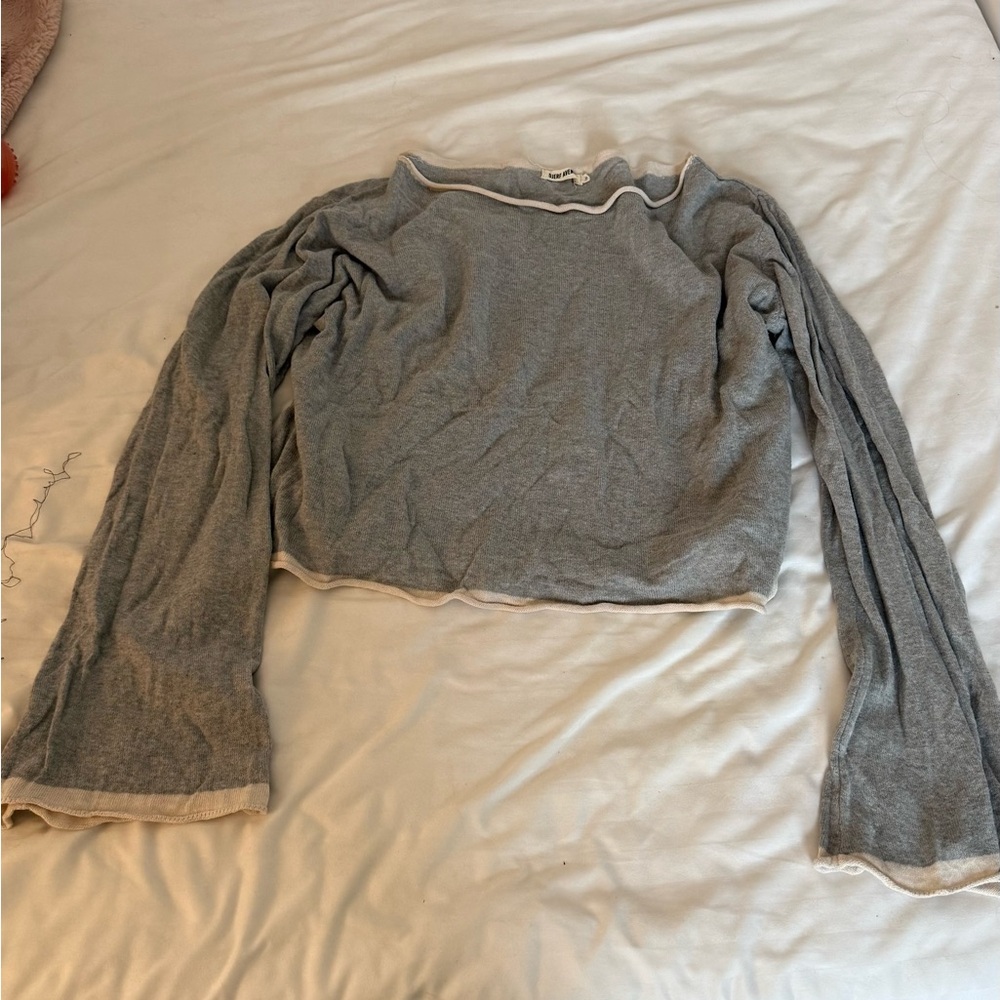 Grey djerf avenue off the shoulder loungewear top. Size 3x